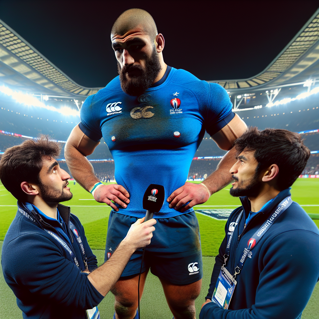 "Uini Atonio : l'incident en zone mixte qui a fait tourner les têtes lors du Tournoi des 6 Nations 2024 🏉🔥"