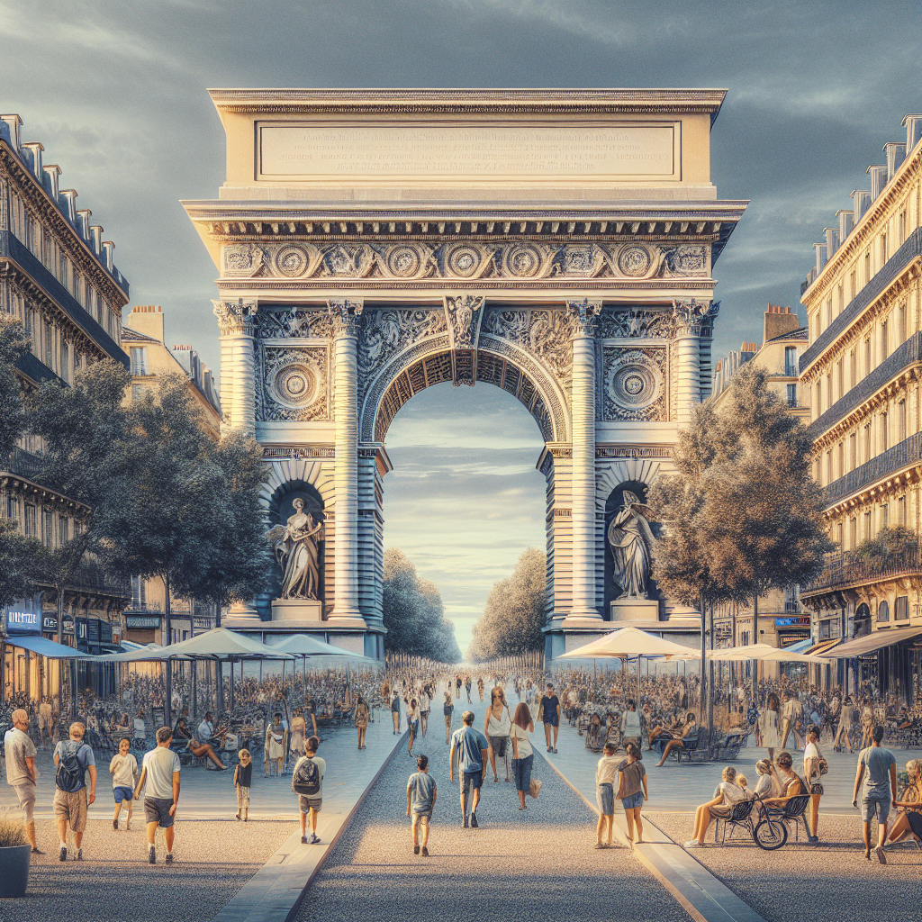 Balade majestueuse au Peyrou 🏛️: découvrez l'arc de triomphe et les dimanches animés de Montpellier