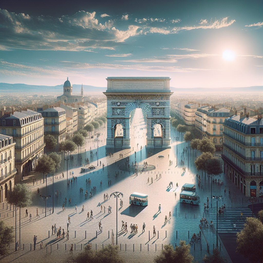 "Balade sous l'arc de Triomphe : les dimanches animés du Peyrou à Montpellier 🌞🏛️"