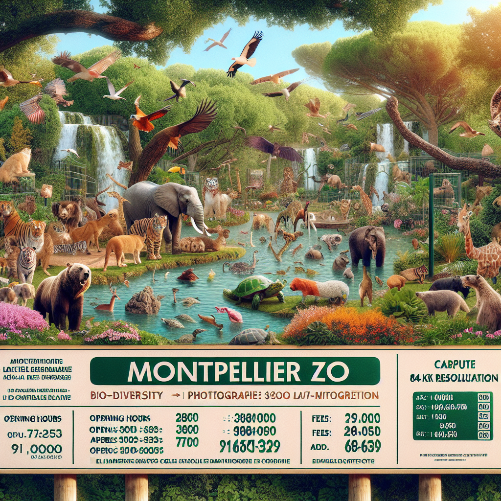 "Découvrez la biodiversité au Zoo de Montpellier! 🐾🦜🌿"