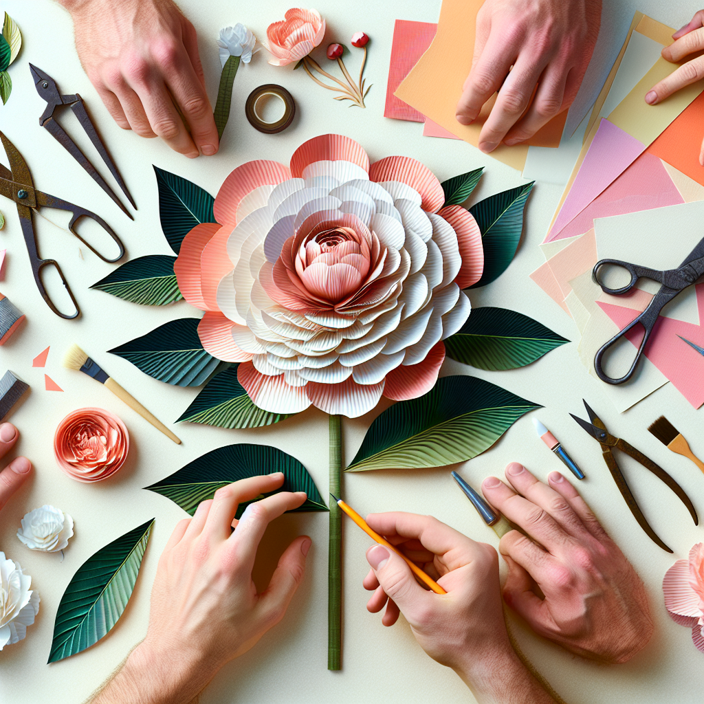 SAVOIR-FAIRE PARTAGÉ : FABRIQUE UNE PIVOINE EN PAPIER