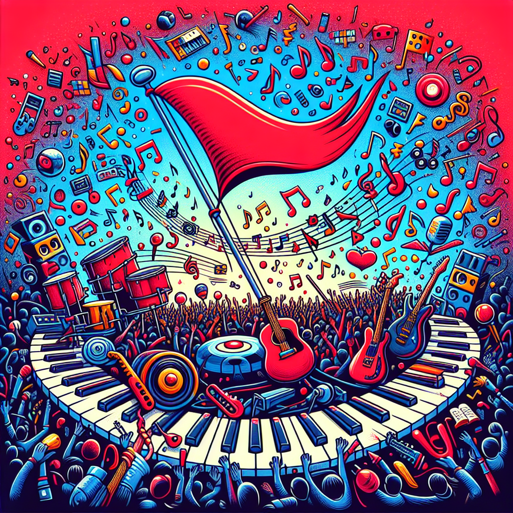 FÊTE DE LA MUSIQUE - DRAPEAU ROUGE