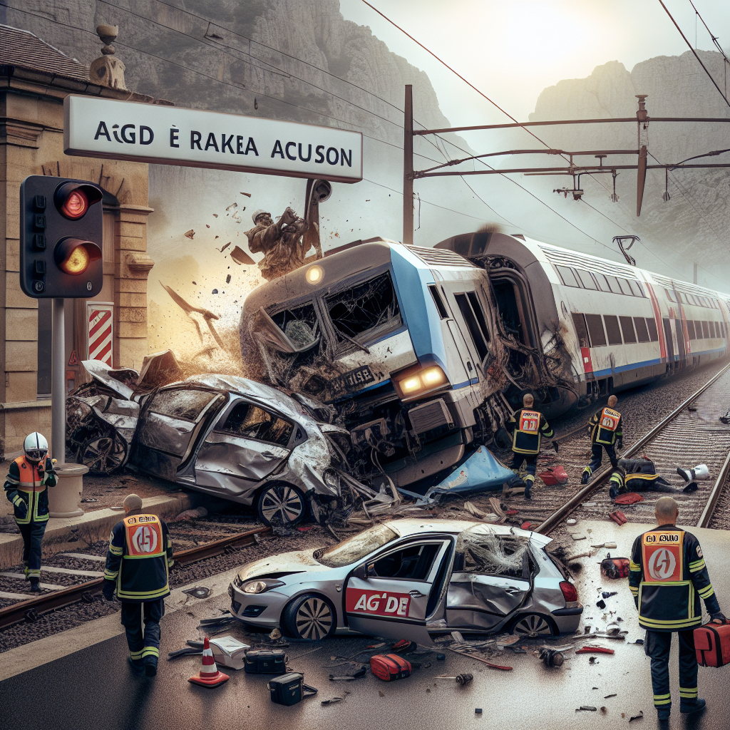 Hérault : une voiture happée par un train près de la gare d'Agde, un blessé grave