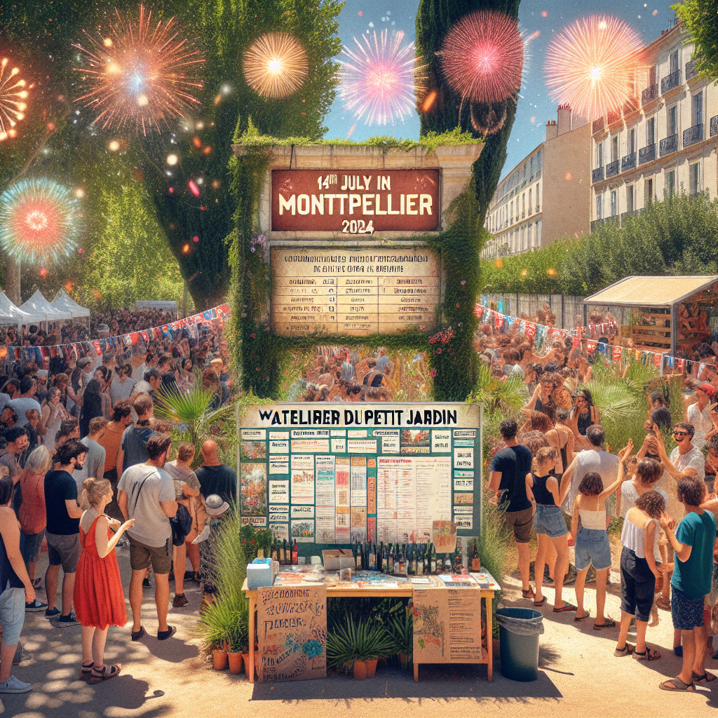 🌸 Fêtez le 14 Juillet à Montpellier : Atelier Du Petit Jardin 2024 🌿 Programmes, Horaires et Tarifs à Découvrir ! 🎉