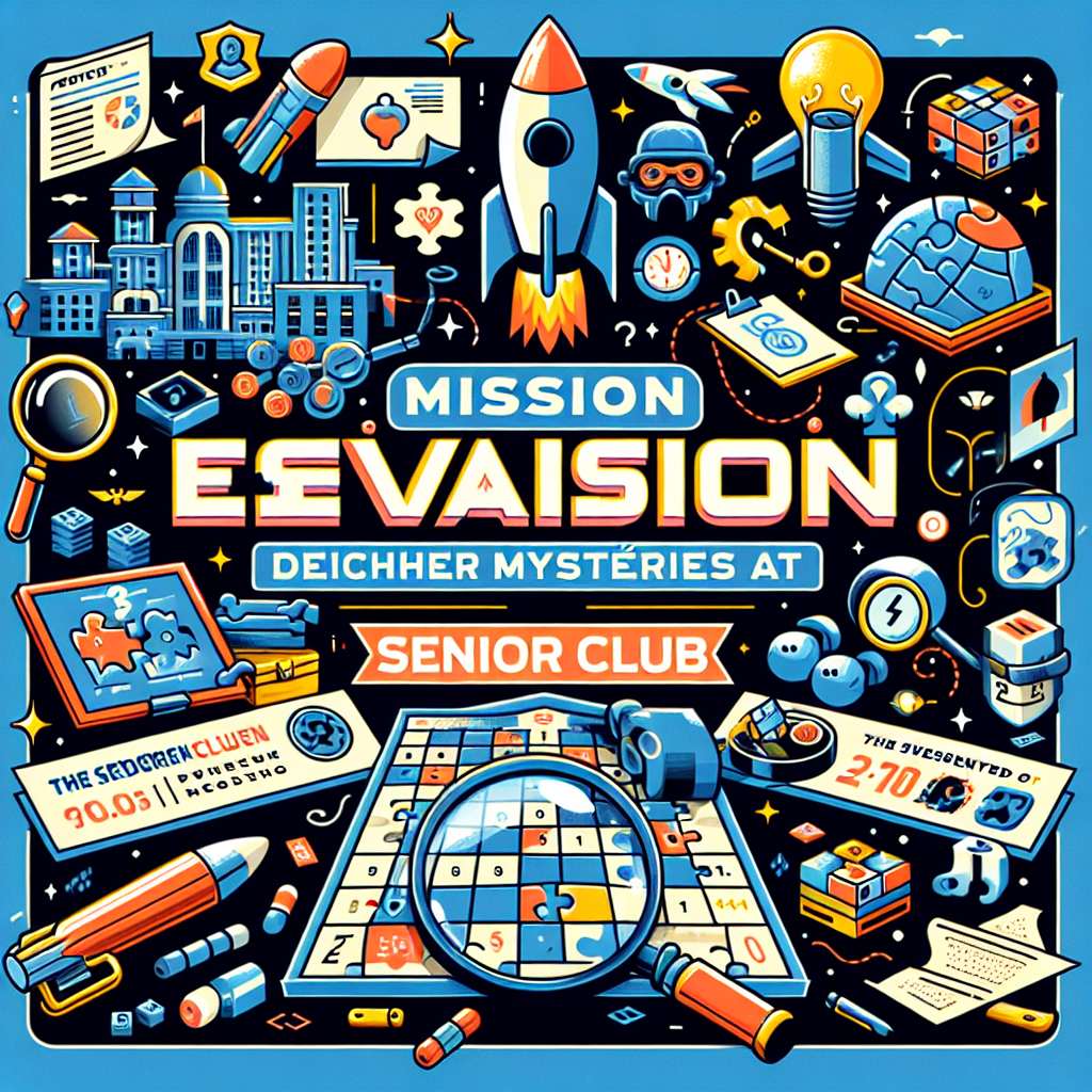 🧩🔍 Mission Évasion : Décodez les Mystères au Club Senior d'Agde ! 🚀