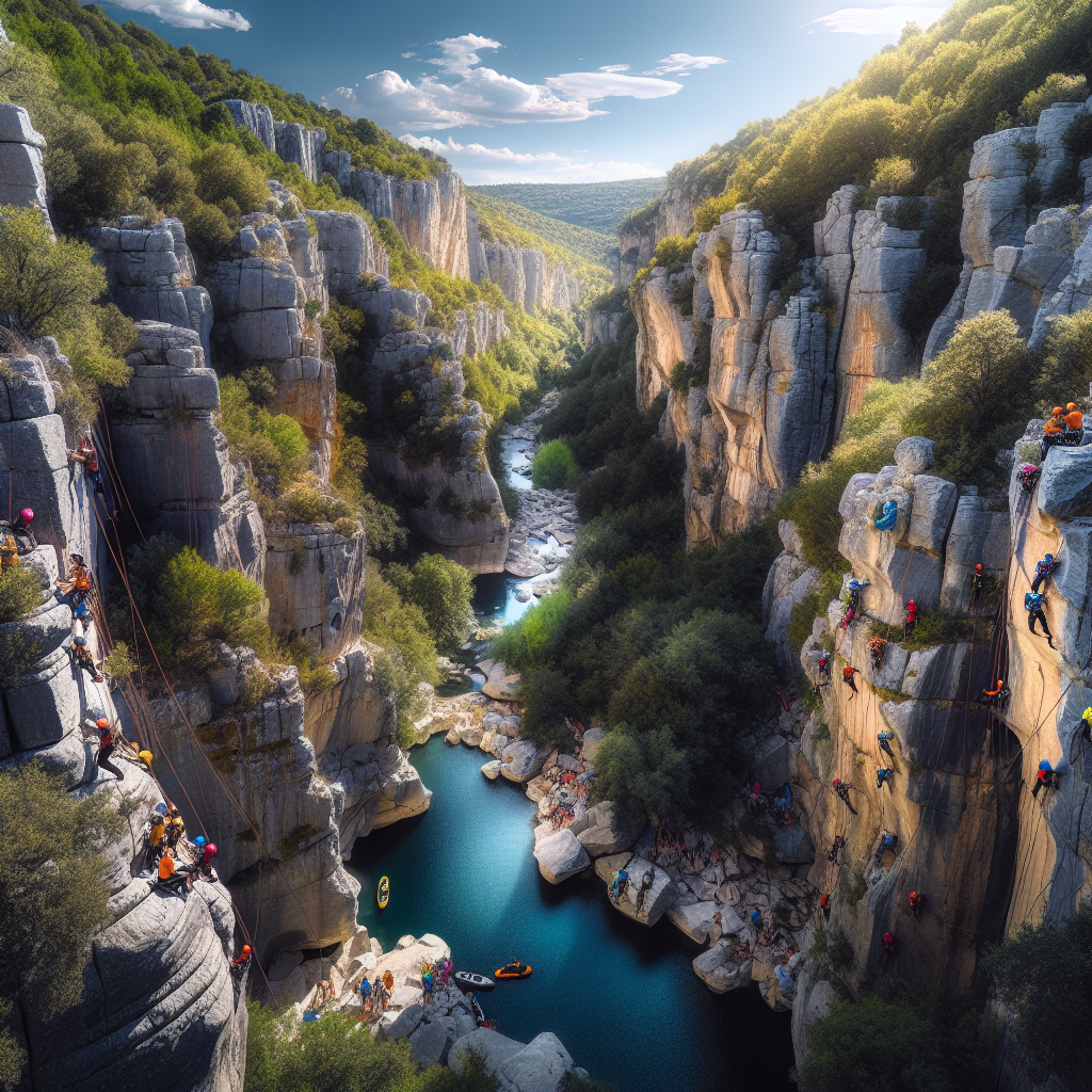 "Grimpez en Aventure ! 🧗‍♂️ Initiation à l'Escalade au Ravin de la Joncas près de Saint-Guilhem-le-Désert"