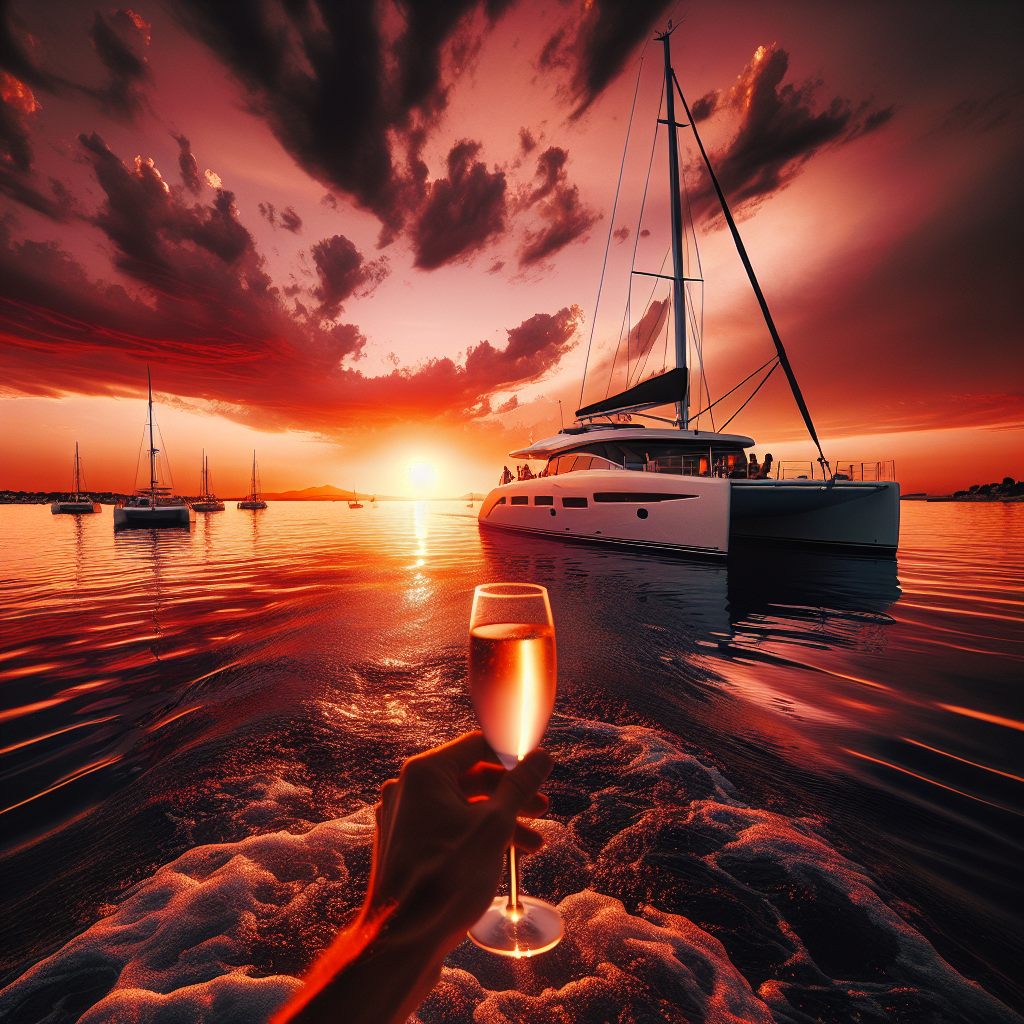 🌅 Naviguez vers le Coucher de Soleil : Expérience Inoubliable en Catamaran depuis La Grande Motte 🛥️✨