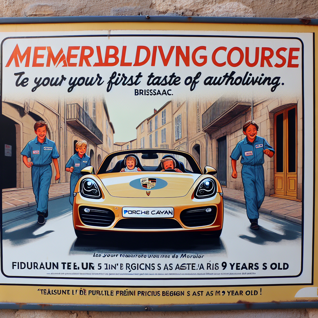 🚗✨ Offrez à Votre Enfant un Stage de Pilotage inoubliable en Porsche Cayman à Montpellier !