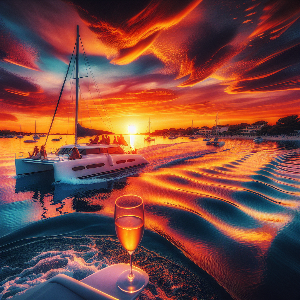 🌅 Évasion Nautique : Croisière au Coucher de Soleil en Catamaran à La Grande Motte! 🌊