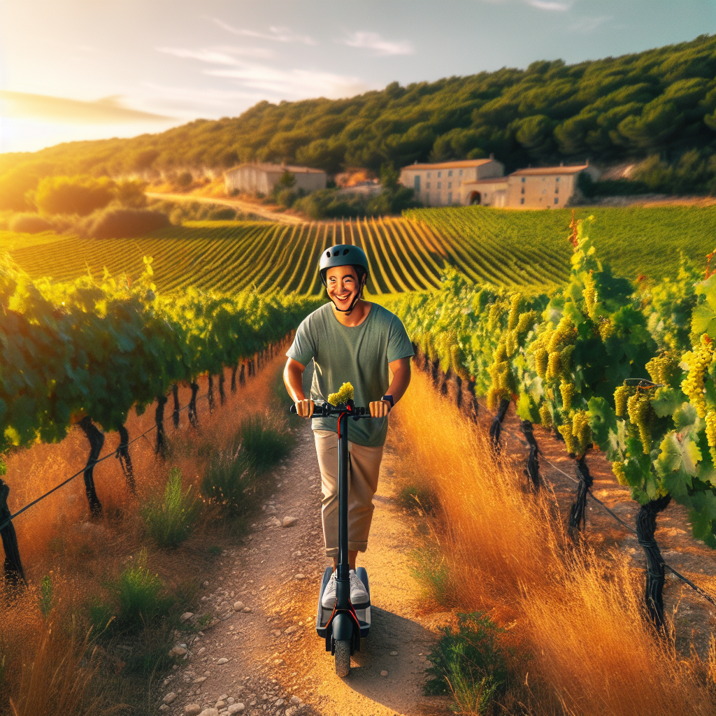 🍇🚴♂️ Explorez le Domaine Viticole de Lansargues en Trottinette Électrique !