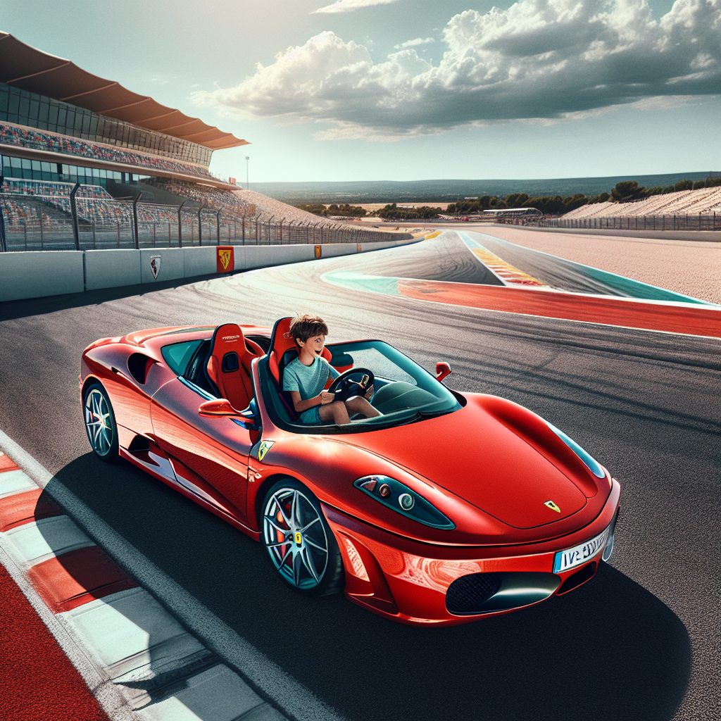 🚗💨 Découvrez le Monde du Pilotage : Stage Enfant en Ferrari F430 à Montpellier ! 🏎️✨