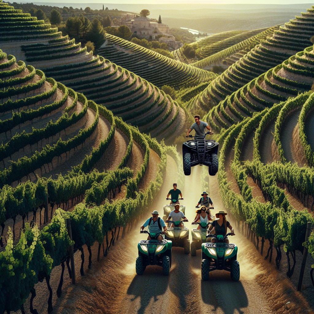 "🍷🌄 Aventura Quad : Explorez les Vignobles Près de Montpellier ! 🚜"